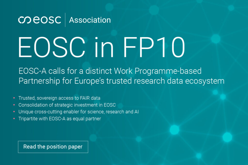 EOSC-A calls for a distinct Work Programme-based Partnership for EOSC in FP10